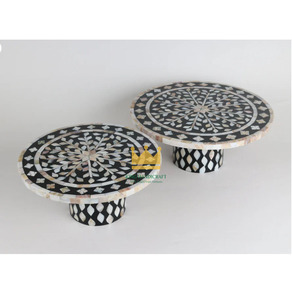 ฐานวางเค้กมุกแท้แบบกำหนดเองได้ เป็นมิตรกับสิ่งแวดล้อม ราคาดีที่สุด สำหรับตกแต่งโต๊ะรอมฎอน ทำจากเรซิ่นอีพ็อกซี่ ใช้กับเครื่องล้างจานได้ - Product Image 5