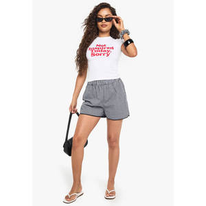 เสื้อครอปถักสำหรับผู้หญิง ผ้าเนื้อแน่น ระบายอากาศ แห้งเร็ว น่ารัก แฟชั่น เซ็กซี่ สไตล์ลำลอง ปี 2025 - Product Image 3