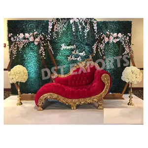 Boda asiática, muebles de oro blanco a la venta, chaise italiano de boda moderno con sillas, chaise de diseñador de boda real con sillas - Product Image 2