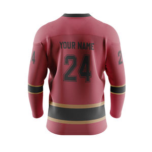 เครื่องแบบฮ็อกกี้น้ำแข็งแฟชั่นเสื้อโพลีเอสเตอร์ตาข่ายฮ็อกกี้น้ำแข็งเสื้อเจอร์ซี่แบบสั่งทำชุดระบายอากาศ - Product Image 6