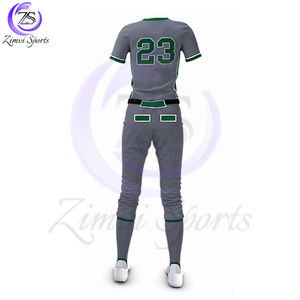 สีเทา2025ที่มีความคมชัดสีเขียวชุดทีมกีฬาใส่สบายเหมาะกับชายและหญิงชุดซอฟต์บอล - Product Image 3