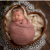 Nouveau support de photographie pour nouveau-nés en bambou écologique, cadre en forme de cœur, multifonctionnel, pour chambre de bébé, salon, style ferme