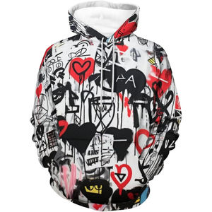 Sublimación Sudadera con capucha Streetwear Hombres Mujeres Sudadera con capucha de impresión digital de gran tamaño Street Hip-Hop Pullover - Product Image 1