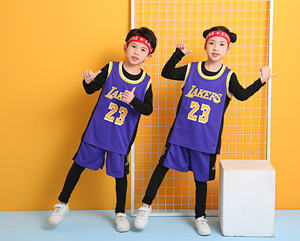 Camiseta de Baloncesto sin Mangas para Jóvenes, Transpirable, de Secado Rápido, Ropa Deportiva Infantil para Exteriores, Conjunto de Baloncesto de Poliéster para Niños - Product Image 1