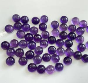 Amatista natural redonda 6mm cabujón parte posterior plana-amatista suelta piedra preciosa de alta calidad - Product Image 4