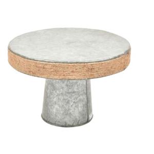 Soporte de pastel galvanizado de diseño antiguo con borde de cuerda perfecto para pasteles de boda y postres en casa y Hotel forma redonda - Product Image 1