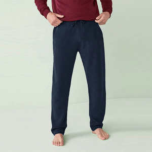 Pantalons de sport décontractés pour hommes 100% coton Pantalons de jogging tissés avec taille élastique Design léger taille mi-haute - Product Image 3