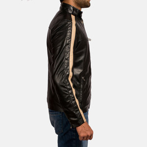 Chaqueta de Cuero Genuino para Hombre, Estilo Urbano Atrevido, Chaqueta de Cuero con Cuello de Borrego para un Invierno Cálido - Product Image 4