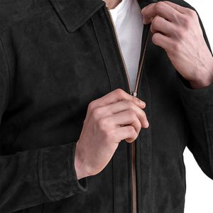 Chaqueta Bomber Impermeable de Cuero Sintético para Hombre con Logotipo Personalizado, Estilo Vintage, Cierre Completo, Informal, con Logotipo Frontal, para Invierno - Product Image 4