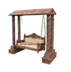 JHOOLA-Columpio de madera maciza tallada real, Vintage indio, antiguo - Product Image 6