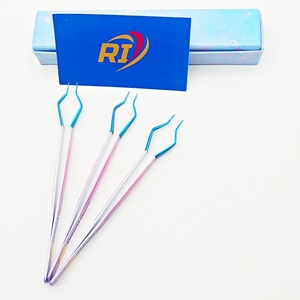 Pinzas de pestañas de aislamiento de precisión de punta azul antiestática antimagnética de acero inoxidable internacional de alta calidad - Product Image 6