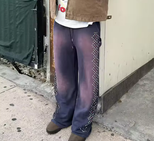 Cheap Bulk Rhinestones Sweat Pants Sparkly Bling Joggers para hombres y mujeres Ropa al por mayor - Product Image 3