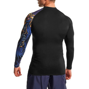 Best Selling Men's <b>Custom</b> <b>Design</b> Long Sleeve Rash Guard <b>Compression</b> Gym Running <b>Shirts</b> Spandex/Nylon Wholesale - Product Image 2