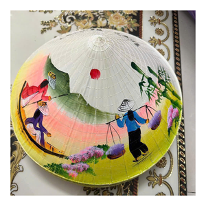 Chapeau conique léger en bambou feuille de palmier, chapeau asiatique traditionnel tissé à la main, idéal pour le jardin, la plage, les voyages, les cadeaux culturels - Product Image 5