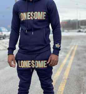 Calidad Premium superventas invierno Casual ecológico ligero personalizable hombres chándal 100% algodón Color sólido - Product Image 2