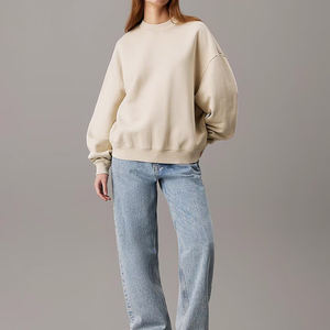 Sudaderas Extra Grandes de Alta Calidad 100% Algodón para Mujer, Estilo Casual Urbano, Impresión de Logotipo Personalizado, Invierno - Product Image 5