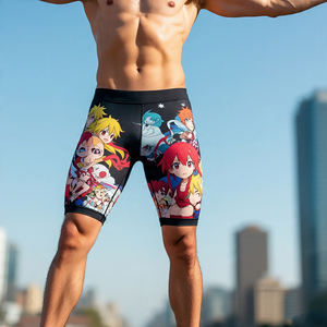 <b>Men's</b> Anime Sublimation Compression Shorts 100% Polyester Workout Printed Shorts <b>Mens</b> Athletic Sublimation Yoga Shorts <b>Men</b> - Product Image 6