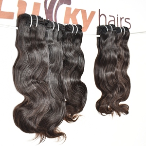 Extensions de cheveux humains naturels du Vietnam Remy Machine Double trame cuticule alignée matière première vierge non transformée faisceaux de vague de corps - Product Image 2