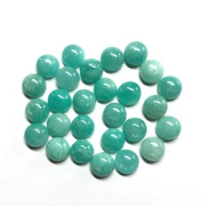 Cabochon certifié IGI de 7mm de qualité AAA Amazonite naturelle pierres précieuses en vrac semi-précieuses pour la fabrication de bijoux prix de gros - Product Image 2
