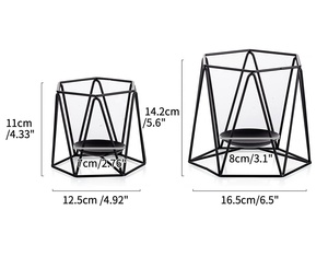 Bougeoir pilier antirouille de couleur dorée de forme géométrique moderne élégant conçu pour la décoration de la maison superbe vente métallique - Product Image 4
