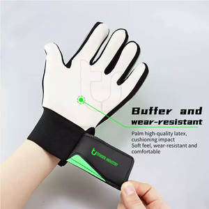 Meilleurs gants de gardien de but de football réglables en cuir du fabricant Équipement d'entraînement de Offre Spéciale de haute qualité - Product Image 5