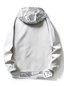 Design antique nouvelle veste coupe-vent à capuche décontractée pour hommes avec veste zippée élégante pour le printemps et l'automne pour les hommes - Product Image 2