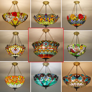 Lámpara colgante <span class=keywords><strong>Tiffany</strong></span> antigua de estilo europeo hecha a mano para Decoración - Product Image 2