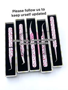 ปลายกันแม่เหล็ก ป้องกันไฟฟ้าสถิตย์ 90/45 องศา ขนาด 10 มม. เคลือบกระดาษ ป้องกันการปนเปื้อน ปลายสีเงิน สำหรับต่อขนตา วัสดุสแตนเลส - Product Image 6