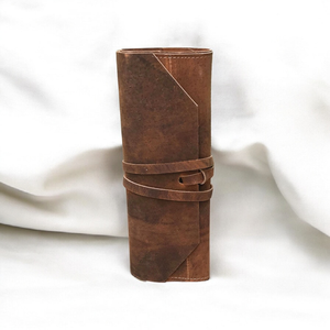 Vente en gros de sac à outils en rouleau de cuir véritable robuste avec logo personnalisé Organisateur de boîte à outils pliable portable avec support FBA OEM - Product Image 4