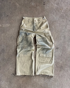 กางเกงวินเทจเอวขากว้างผ้าฝ้ายหลายกระเป๋าซักได้ตามต้องการซักได้ซักได้ - Product Image 5