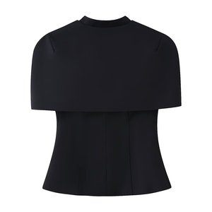 Conjunto de Dos Piezas Personalizado 2026 para Mujer, Top Sin Tirantes de Color Sólido y <span class=keywords><strong>Capa</strong></span> Cruzada, Atuendo Minimalista para la Noche, OEM/ODM por Fábrica China - Product Image 3