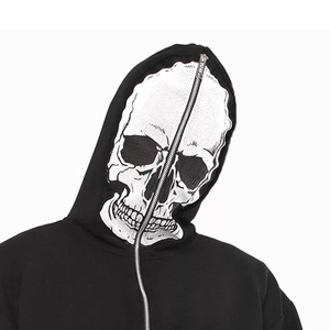 Fabricant de broderies vierges recadrées Hoddie avec logo personnalisé Pull Over Vintage Sun Faded Acid Washed Hoodie Set - Product Image 3