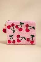 Porte-monnaie fait main SAMI, dernier design tendance, fermeture éclair, perles brodées, perles de rocaille, couleur personnalisée, taille personnalisée