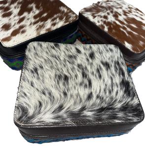 Étui à cosmétiques en cuir bohème artisanal, fermeture éclair, sac organisateur de cosmétiques souple, multifonction, OEM/ODM Inde - Product Image 1