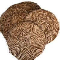 Posavasos de mimbre para el hogar de Vietnam de alta calidad y juego de manteles individuales almohadilla de patrón para mesa de comedor y accesorios de cocina artesanía - Product Image 2