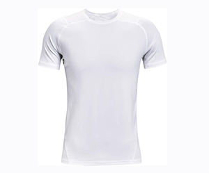 เสื้อยืดกีฬาสำหรับผู้ชายผ้าโพลีเอสเตอร์/ ผ้าฝ้ายแห้งเร็วผ้าทอลายพื้นเนื้อนุ่มพิเศษระบายอากาศ - Product Image 6