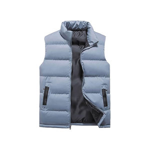 Vente en gros de gilet léger personnalisé veste chaude sans manches gilet bouffant en coton grande taille pour hommes pour l'hiver - Product Image 2