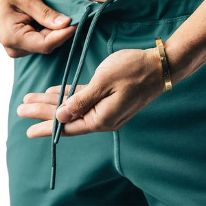 Pantalon de survêtement en laine léger taille haute coupe ajustée pour hommes Pantalon de jogging avec cordon de serrage avec logo personnalisé pour le fitness et la salle de sport - Product Image 2