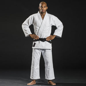 ชุดยูโดสำหรับการแข่งขันขั้นสูง ผ้าฝ้ายพรีชริงค์  เสริมความแข็งแรงบริเวณหัวเข่า  ตัวเลือกปักโลโก้ตามสั่ง  น้ำหนักผ้า 340 กรัม - Product Image 6