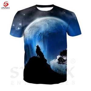 ขายส่งเสื้อยืดโพลีเอสเตอร์ 100% เสื้อยืดระเหิดธรรมดาพิมพ์แบบกําหนดเองเสื้อยืดเปล่าสีขาวสีดําสีน้ําเงิน - Product Image 6