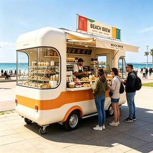 Food Truck Retrò con Cucina Completa e Vetrina per Gelati e Dessert, Ideale per Attività di Vendita Ambulante - Product Image 5