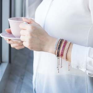 Baguette Design Clear CZ Stone Gold Plated Wholesale Handmade Turkish Adjustable Tennis 925 <b>Sterling</b> <b>Silver</b> Party <b>Bracelet</b> - Product Image 2