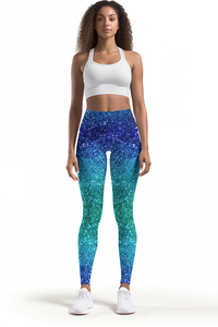 ชุดออกกำลังกาย2ชิ้นสำหรับผู้หญิงชุดเล่นโยคะฟิตเนสเล่นกีฬาบราและกางเกงรัดรูปพิมพ์ลายซับลิเมชัน - Product Image 3