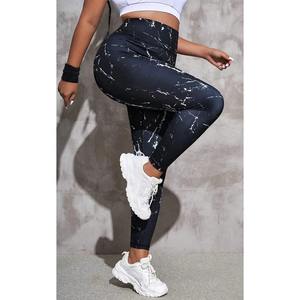 Patrón sólido Poliéster Spandex Yoga Leggings Personalizable Cintura media Compresión Gimnasio Pantalones para correr-Precio al por mayor - Product Image 1