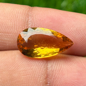 Amarillo naranja citrino natural tallado pera corte joyería fabricación calibrada piedra preciosa suelta directa del fabricante de la India - Product Image 4