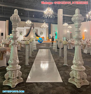 Dernières lampes marocaines à grandes fibres dorées décor de scène de mariage lampes marocaines à fibres lampes marocaines pour mariage fonction Mehndi - Product Image 5