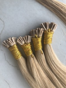 I Tip Human Hair Extension Color No. 27 100% Remy Soft and <b>Silky</b> I -Tip Hair Extensions Natural Remy I Tip Human Hair Extensions - Product Image 4