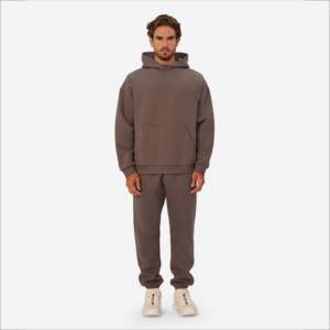 Sweat-shirts à épaules tombantes de qualité supérieure 100% coton, pull-over surdimensionné, faible MOQ, impression/broderie personnalisable, respirant, unisexe - Product Image 2