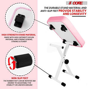 5 Core Keyboard Bench 3 Inch Padded Piano <b>Stool</b> Adjustable 20.5 Guitar Seat Heavy Duty Portable - Product Image 6