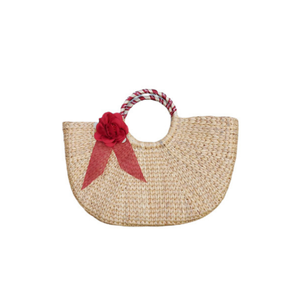 Bolso de paja hecho a mano único-Bolso de jacinto de agua con borla para estilo veraniego, disponible para compra a granel - Product Image 1